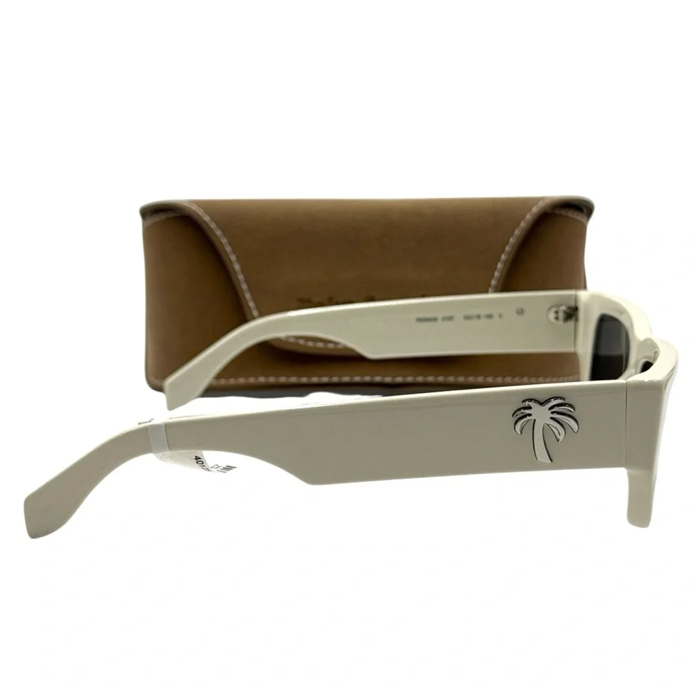 Palm Angels Sutter Sunglasses - White / Dark Grey (PERI035 0107)